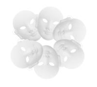 Gatuida 6Pcs White Plain Masks for DIY Crafts Unpainted Cosplay Masks for Masquerade Costume Parties Group Activities Safe Material for All Ages