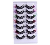 Gatuida 7 Pairs Curl False Eyelashes of Makeup Lashes for Women for Parties Weddings Cosplay Dramatic Volume Faux Lash Accessories