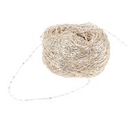 Gatuida 70M Roll Light Gold Sequin Yarn for Crochet, Knitting Hats, Sweaters and Scarves, Metallic Thread for Handmade Warm Wool Crafts and Fashion Accessories