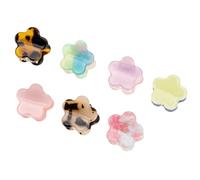 Gatuida 7pcs Flower Shaped Small Hair Claw Clips for Hair Accessories Mixed Colors Vibrant Design Firm Hold