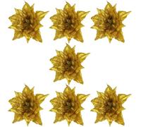 Gatuida 7pcs Glitter Christmas Flower Pe Decorative Hanging Ornament