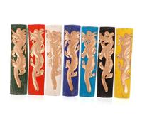 Gatuida 7Pcs Handmade Chinese Ink Stick Set for Calligraphy Drawing Traditional Flat Base Design Smooth Edges for Beginners and Artists