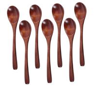 Gatuida 7pcs Japanese Wooden Spoon for Honey Coffee Yogurt Utensils for Precise Mixing Stirring Serving Kitchen Elegant Design for Daily Use