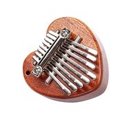 Gatuida 8-note Mini Thumb Piano Kalimba Portable Wooden Finger Piano Solid Sapele Wood, Heart-shaped Design, Suitable for Beginners and Music Lovers