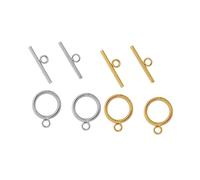 Gatuida 8 Set Stainless Steel Ot Buckles Jewelry Connecting Clasps Mixed Color Copper Plated DIY Necklace Bracelet Chain Connector for Jewelry Making