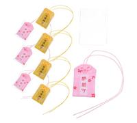Gatuida 8 Sets Traditional Japanese Omamori Amulet with Protective PVC Case Handmade Brocade Blessing Bags for Health Wealth Happiness Prosperity and Protection Birthdays and Holidays