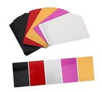 Gatuida 80pcs Blank Aluminum Metal Business Cards Multi Color Anodized Name Cards for Engraving DIY Crafting Aluminium for Customer