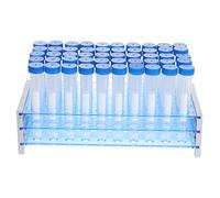 Gatuida 81pcs Plastic Centrifuge Test Tubes Set 15ml Screw Cap Pointed Bottom and 50ml Upright Screw Cap Tubes Storage Rack for Laboratory Sample Testing