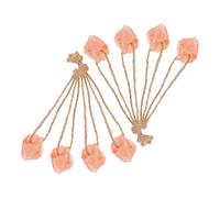 Gatuida 8pcs Animal Lick Salt Blocks Natural Mineral Salt Brick for Horse Deer Goat Healthy Growth Chew Toys Hanging Rope for Livestock