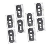 Gatuida 8pcs Blank Cassette Tapes with Clear Case for Music and Speech Recording Retro DIY Audio Cassettes for Parties Teaching Greetings and Voice Messages