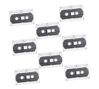 Gatuida 8pcs Blank Music and Speech Recording Cassette Tapes with Clear Case for DIY Retro Party Messages Transparent Audio Cassettes for Teaching and Voice Recording