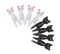 Gatuida 8pcs Cartoon Cat Beach Towel Clips for Windproof Non-slip Clothes Pegs Black and White Clips Quilt Fixation for Sun Loungers Bed Sheets Pool Towels