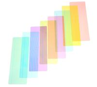 Gatuida 8Pcs Colorful Reading Guide Strips Transparent Overlays Highlighter for Reading Assistance Bookmarks for Adults Tracking and Comprehension