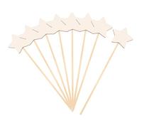 Gatuida 8Pcs DIY Fairy Wands for Painting Creative Craft Activity Unfinished Fairy Sticks with Star Design for Handmade Materials Developing Imagination and Coordination