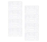 Gatuida 8Pcs Drafting Templates Set with Erasing Shield and Stainless Steel Ruler for Mechanical Engineering, Technical Drawing, and Student Design Tools