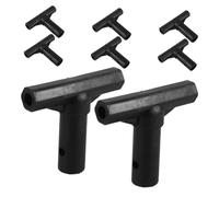 Gatuida 8pcs Durable Plastic T Tube Connectors for Trampoline Poles Weather Resistant Replacement Parts with Noise Reducing Sleeves Easy Assembly Fit for Outdoor Trampoline Safety and