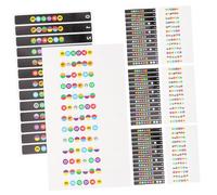 Gatuida 8pcs Fingerboard Sticker Guitar Scale Stickers Pvc with Release Paper Easier for Beginners to Learn Easy to Stick Assorted Color for Acoustic Guitar Practice