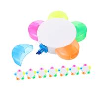 Gatuida 8pcs Flower Shape Highlighters Cute Petal Fluorescent Marker Pens for School Office Portable Mini Fancy Highlighter with Smooth Grip for Writing and Drawing