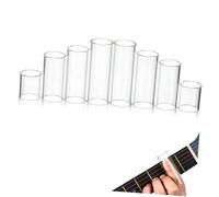 Gatuida 8pcs Glass Guitar Slides Finger Tips Slip Seamless Glide Enriched Audio Acoustic Guitar Concert Accessories