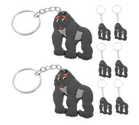 Gatuida 8pcs Gorilla Keychain Pendants Animal Hanging Ornaments Material Cute Party Bag Accessories for Wildlife Theme