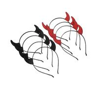 Gatuida 8pcs Halloween Devil Horns Headband Glitter Cosplay Demon Ears Hairband Lightweight Comfortable Horned Headwear for Women for Halloween Masquerade Costume Parties