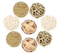 Gatuida 8pcs Hamster Chew Toys Willow Balls for Guinea Pigs Rabbit Molar Toys Hamster Playthings Cage Decor Pet Supplies