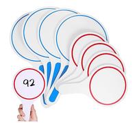 Gatuida 8Pcs Handheld Dry Erase Scoreboard Single Sided Whiteboard Paddles with Comfortable Grip Blank Thick Boards for Classroom Teaching Voting and Sports Events