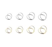 Gatuida 8pcs Metal Finger and Thumb Guitar Picks Set, 4 Gold and 4 Silver Plectrums for Acoustic and Electric Guitar Fingerstyle Playing