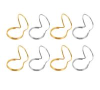 Gatuida 8pcs Metal Thumb Guitar Picks Lightweight Finger Protectors for Electric Guitar and String Instruments Portable Practice Picks for Music Lovers and Beginners