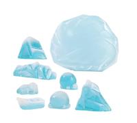 Gatuida 8pcs Miniature Arctic Iceberg Scene Realistic Block Models for Home Office Decor Penguin Cake Topper Winter Animals Themed Mountain Ornament