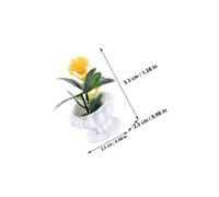 Gatuida 8Pcs Miniature Artificial Potted Plants Tiny DIY Bonsai Model Micro Landscape Ornament for Fairy Garden Dollhouse Home Decor Accessories