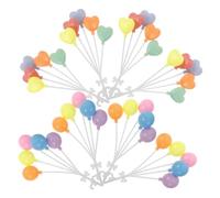 Gatuida 8Pcs Miniature Dollhouse Balloons Micro Landscape Balloon Decorations Mixed Round and Heart Shapes Versatile Doll House Cake Toppers and Photo Props