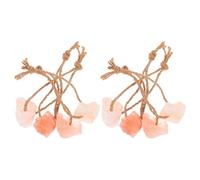 Gatuida 8pcs Natural Pink Mineral Salt Blocks with Hanging Rope for Livestock Chew Snacks for Cattle Alpaca Goat Sheep and Deer Each Enhances Feeding Efficiency and Nutritional Intake