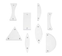 Gatuida 8pcs Physics Optics Experiment Kit with Semi-circular Lens, Prism, and Convex Lenses, Plastic Material for Ray Optics Experiments, for Classroom and School Lab Science Teaching