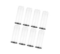 Gatuida 8Pcs Portable Tennis Ball Canister with Black Lid PVC Organizer Container for Moisture Storage Protective Tube for Indoor Outdoor Training and Competition