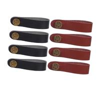 Gatuida 8pcs PU Leather Guitar Neck Strap Tie Adjustable Headstock Strap Adapters for Acoustic Electric Bass Ukulele Mandolin Guitars with Secure Fastening and Wide Compatibility in Brown