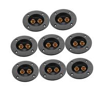 Gatuida 8PCS Pure Copper Speaker Terminal Box Position Binding Post Connector for DIY Home Car Stereo Subwoofer Soundbar Audio Systems with Spring Loaded Screw Cup