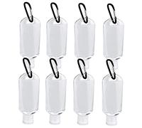 Gatuida 8pcs Refillable Press Bottles with Plastic Squeeze Design and Random Color Hook Clips for Travel Shampoo Lotion Body Wash Hand Cream Organizer Random Color