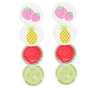 Gatuida 8pcs Reusable Cooling Eye Pads Gel Eye Masks Pineapple Watermelon Strawberry Kiwi Designs Cooling Covers for Travel Office Outdoor Sleep Accessories