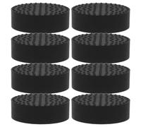 Gatuida 8pcs Rubber Plant Pot Feet, Flower Pot Bottom Pads, Round Planter Pads for Drainage & Protection, Rubber Feet, Non-Slip Planter Coaster Bottom Net for Indoor Outdoor, Black