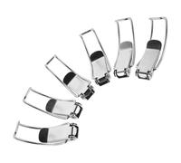 Gatuida 8pcs Sealed Bucket Fastener Spring Loaded Hook Lock Iron Silver Duck-mouth Buckle for Thermal Bucket, Lunch Box, Kitchen Gadget