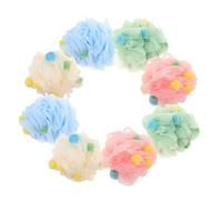 Gatuida 8pcs Shower Loofah Mesh Balls for Body Pouf Exfoliating Bath Sponge with Deep Cleaning Design and High Foaming Ability Skin Friendly Shower Pouf for Spa Like Bathroom Essentials