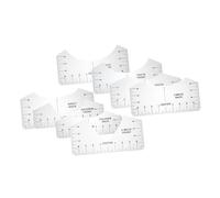 Gatuida 8pcs Transparent T-shirt Centering Alignment Ruler for Sewing and Printing Flexible Clothing Guide Tool for Accurate Vinyl and Heat Press Design Placement Multiple