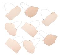 Gatuida 8pcs Unfinished Wood Hanging Signs with Rope Blank Paintable Plaques for DIY Crafts Pyrography Writing Decoration Wood Wall Signboards for Home Office Classroom Party Organization
