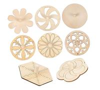 Gatuida 8pcs Wooden Gyro Unpainted Small Spinning Tops for Table Educational DIY Playthings Families to Enhance Hand Coordination and Parent Interaction