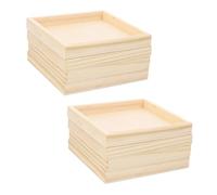 Gatuida 8pcs Wooden Puzzle Trays for Sorting Blocks and Flat Puzzle Natural Wood DIY Craft Organizers for Painting Drawing Travel-friendly Storage Multipurpose Art Supply Holder