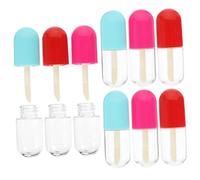 Gatuida 9 Pcs Transparent Lip Gloss Tubes Refillable Cosmetic Containers for Lipstick Lip Balm Liquid Blush and Concealer DIY Packaging with Random Colors Random Color