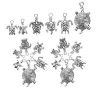 Gatuida 90pcs Ancient Silver Turtle Pendant Turtle Keyring Charms Pendants for Necklaces Necklace for Jewelry Making Charms for Jewelry Sea for Bracelet Alloy