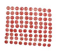 Gatuida 90pcs Wooden Number Chess Set Double Sided Red Pieces for Family Board Games Educational Logical Math Game Accessories for Adults