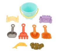 Gatuida 9Pcs Beach Sandcastle Set Bucket and Rake Tools for Outdoor Water Play Summer Fun for Boys and Sandbox and Beach Environments